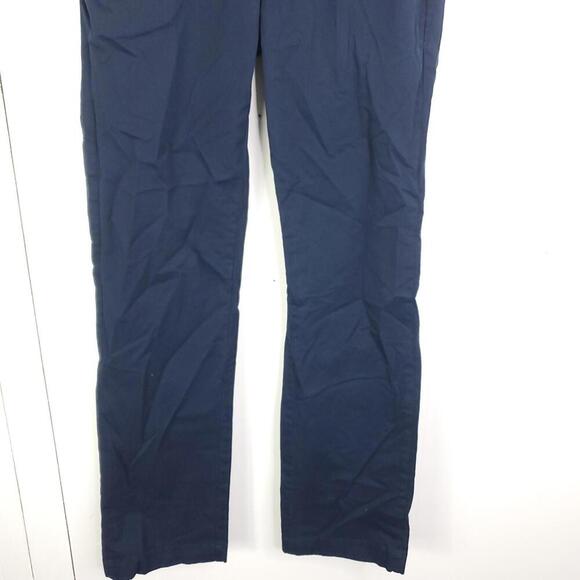 Rowm Pants Mens Size 32 Blue Chino Straight Leg Commuter Casual Flat Front - Picture 4 of 7